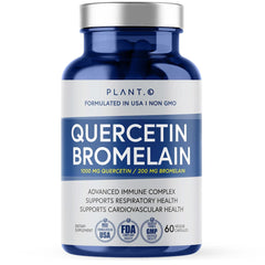 Plant.O Nutrition Quercetin with Bromelain bottle for immune support.