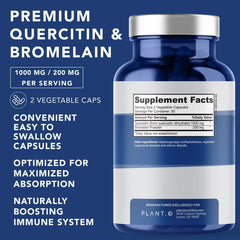 Plant.O Nutrition Quercetin with Bromelain capsules for daily wellness.