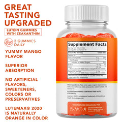 PLANT.O NUTRITION vegan eye health gummies in bottle for screen time