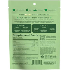 WonderGreens Kids gummies close-up highlighting organic green apple flavor.