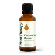 Plant Therapy Cinnamon Cassia oil bottle, premium pure oil for diffusion and blends.