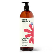 Plant Therapy Organic Castor Oil 32oz bottle for nourishing hair and skin