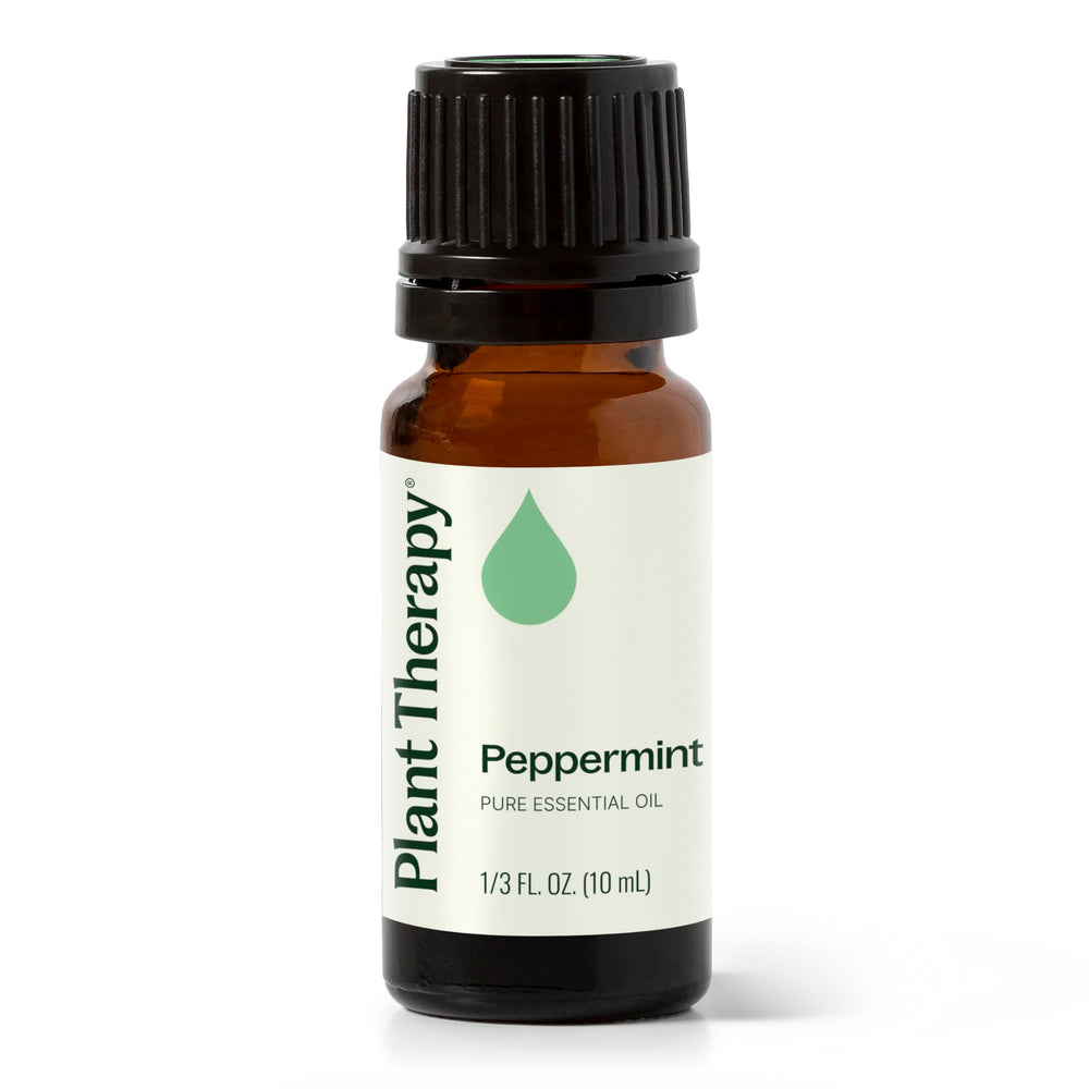 Plant Therapy Peppermint Oil bottle ready for diffusion and topical application