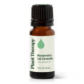 Plant Therapy rosemary oil bottle for hair care and scalp nourishment.
