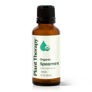 Plant Therapy Spearmint Oil 30 mL bottle close-up, highlighting purity and aroma