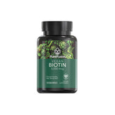 PlantFusion biotina en botella, para cuidado diario del cabello y uñas.