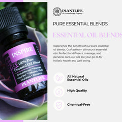 Plantlife Calm essential oil bottle beside diffuser for relaxing evenings.