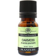 Plantlife Oakmoss essential oil bottle pour for diffuser use.