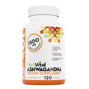 Plantvital Ashwagandha capsules bottle front for daily energy support.