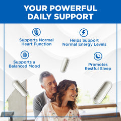Closeup of PlantVital Magnesium Glycinate capsules for daily support