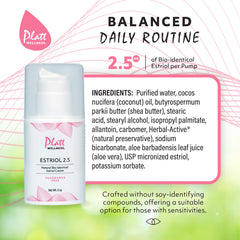 Close-up of Platt Wellness Estriol Cream texture showing a gentle consistency for aging skin.