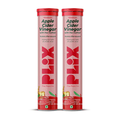 PLIX Apple Cider Vinegar tablets in a tub for convenient daily use.