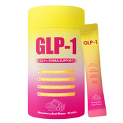 PlocoXe GLP-1 drink mix bottle with strawberry acai for convenient daily balance