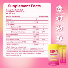 PlocoXe GLP-1 drink mix tub in strawberry acai showing on the go convenience