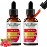PlocoXe Vitamin B Complex raspberry bottle showing five vitamins for daily energy