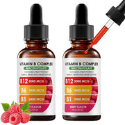 PlocoXe Vitamin B Complex raspberry bottle showing five vitamins for daily energy