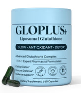 Plus+Ultra GLOPLUS+ bottle pour shows easy daily antioxidant supplementation