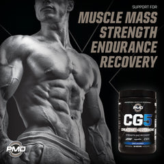 PMD CG5 betaine anhydrous visual highlighting endurance support.
