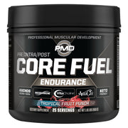PMD Core Fuel Endurance tub front shows premium formula for sustained performance.