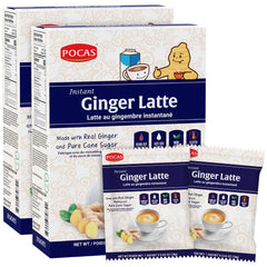 Pocas Ginger Latte 2-pack box for convenient single-serve sachets.