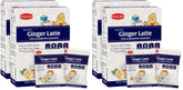 Pocas Ginger Latte instant tea 4-pack front label highlighting convenience for mornings