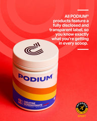 Podium Nutrition Solos pink lemonade shake ready for post-workout hydration
