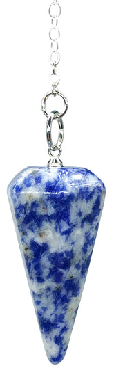 Polar Jade pendulum in blue lapis lazuli for intuitive divination