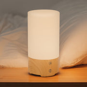 Polorden 670nm red light therapy lamp shown on a nightstand for calming evenings
