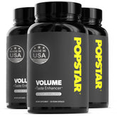 POPSTAR Labs semen volume bottle suggesting a long-term supplementation plan.
