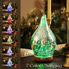 Porseme 150ml glass diffuser with wooden base adds natural decor and mist