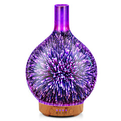 Porseme 3D glass diffuser with firework design for ambient mood