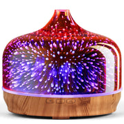 Porseme 500ml: difusor de vidrio rosa dorado con aroma suave para dormitorio.