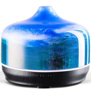 Porseme 500ml glass diffuser with dreamy blue glow for relaxation