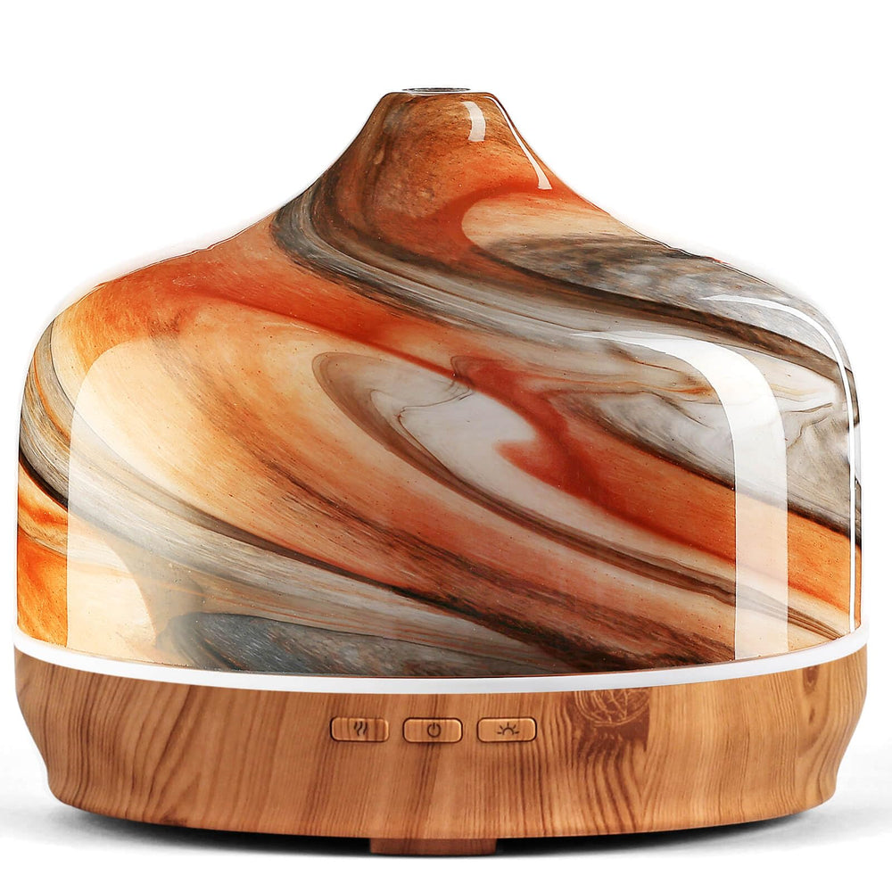 Porseme 500ml glass diffuser globe glows softly for a calm bedroom ambience