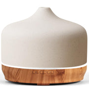 Porseme ceramic diffuser with bowl cover creating ambient mood lighting
