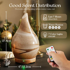 Porseme desert diffuser remote control enables easy scent and light adjustments.