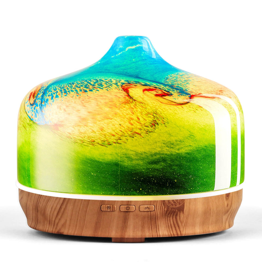 Porseme diffuser with glass base and star cover enhances calming ambience