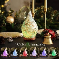 Porseme diffuser shows seven color options for mood lighting.
