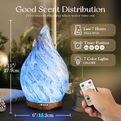 Porseme diffuser with wood grain base complements decor