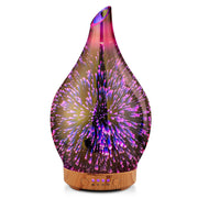 Porseme essential diffuser with 3D firework glass rose gold design enhances ambiance.