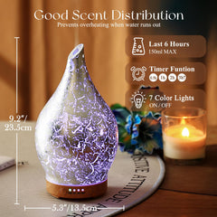 Porseme diffuser wood grain base complements decor while emitting mist