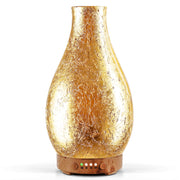 Porseme gold plated volcano diffuser with elegant glass body for a calm room ambiance