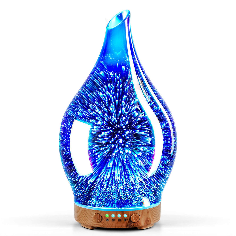 Porseme oil diffuser with 3D glass firework cover for stylish home ambience