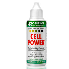 Positive Power Cell Power Drops bottle closeup showcasing premium packaging and energy focus.