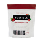 Possible Beet Pre-Workout stick pack in strawberry flavor for convenient energy boost.
