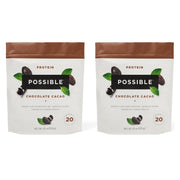 Possible protein powder chocolate cacao bag front view showing vegan protein option