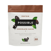 Possible Protein Powder Chocolate Cacao bag shows vegan protein for energy.