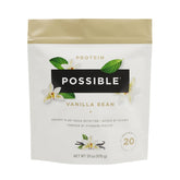 Possible Vanilla Bean Protein Powder bag highlighting plant-based protein for daily energy.