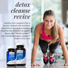 Powbab Liver Cleanse Detox label close-up highlighting organic baobab and beet root.