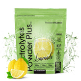 PowderVitamin Electrolytes Lemonade bottle for sugar-free hydration during workouts